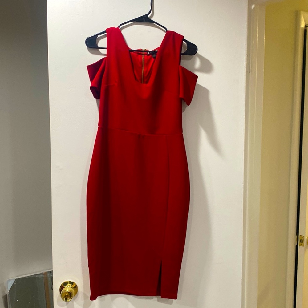 Express midi sexy red dress